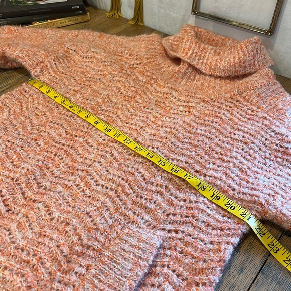 ❣️TRACY REESE Anthropologie - Orange Textured Turtleneck Sweater - Size S - Picture 8 of 9
